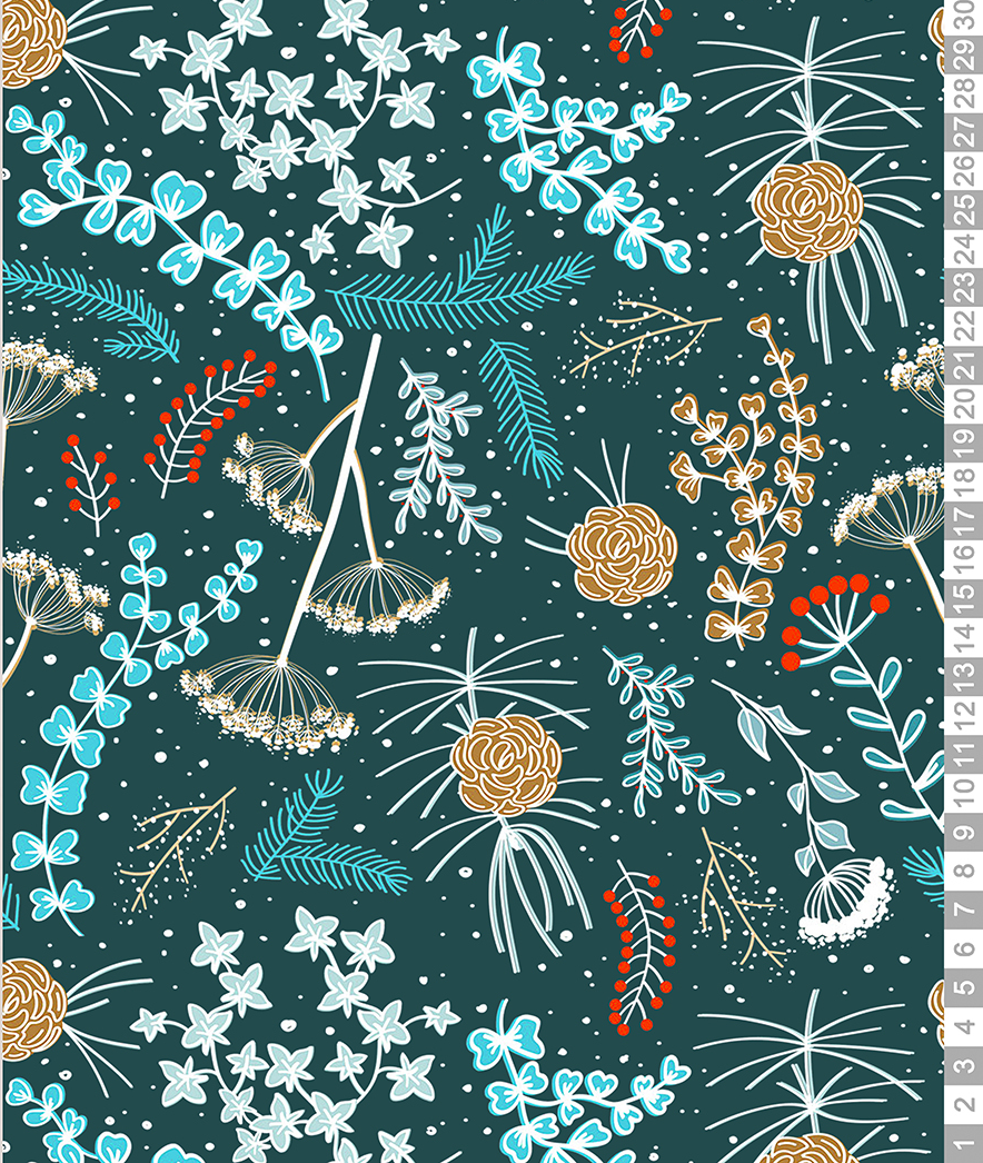 PŘEDOBJEDNÁVKA Sváteční květiny ❄ Tričkovina 190gr. /Teplákovina 240gr.