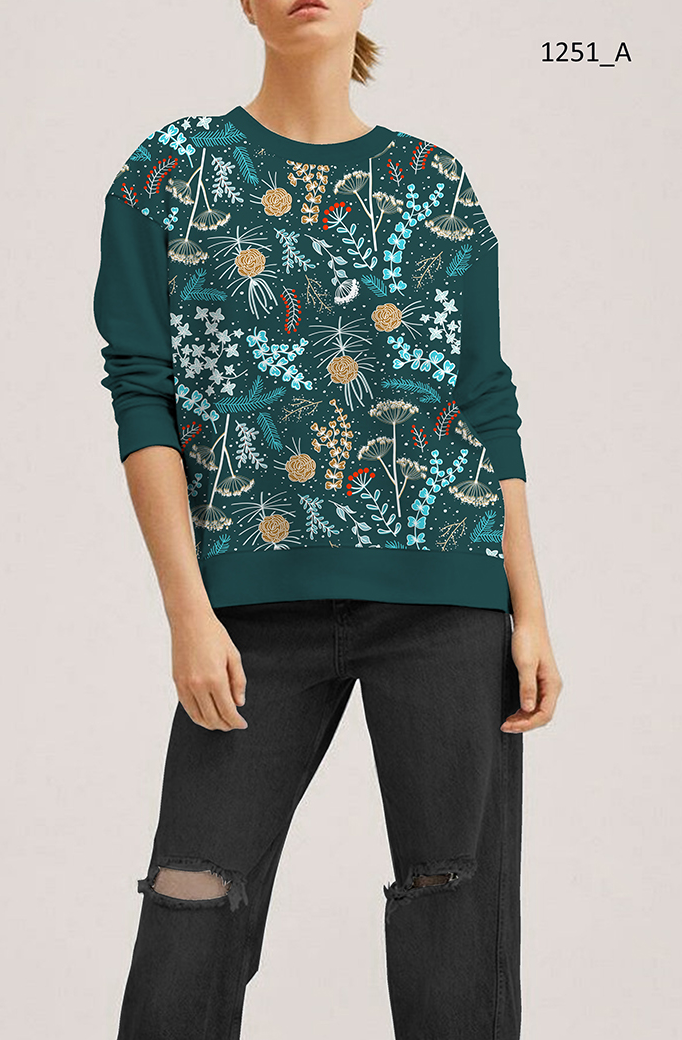 PŘEDOBJEDNÁVKA Sváteční květiny ❄ Tričkovina 190gr. /Teplákovina 240gr.