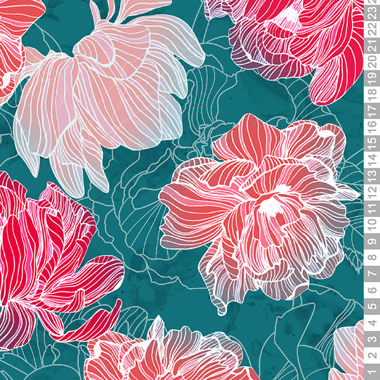 Pivoňky Tričkovina 190gr. /Teplákovina 240gr.