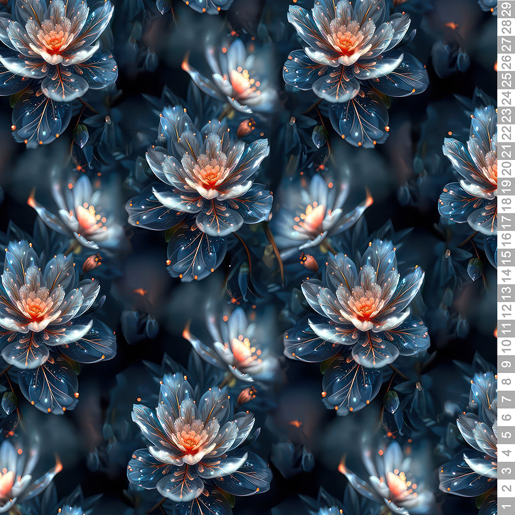 Květy na tmavé  Tričkovina 190gr. /Teplákovina 240gr.