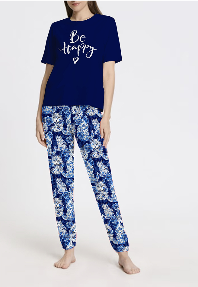 Kočky s květy Teplákovina 240gr.