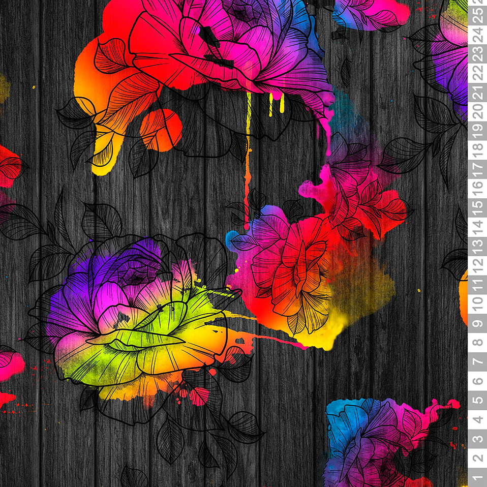 Růže neon Teplákovina 240gr.