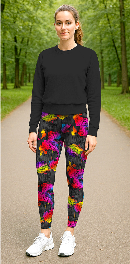 Růže neon Teplákovina 240gr.