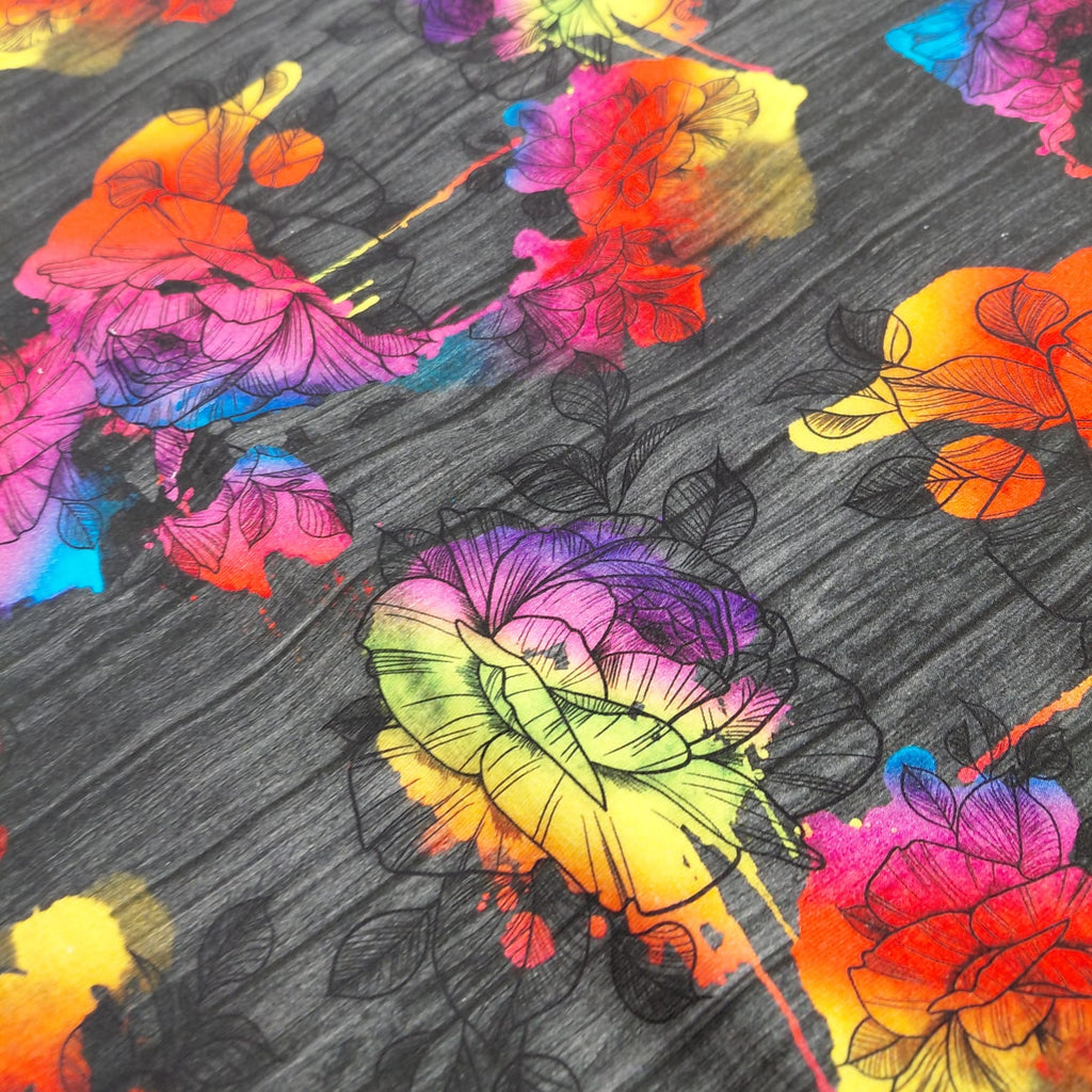 Růže neon Teplákovina 240gr.