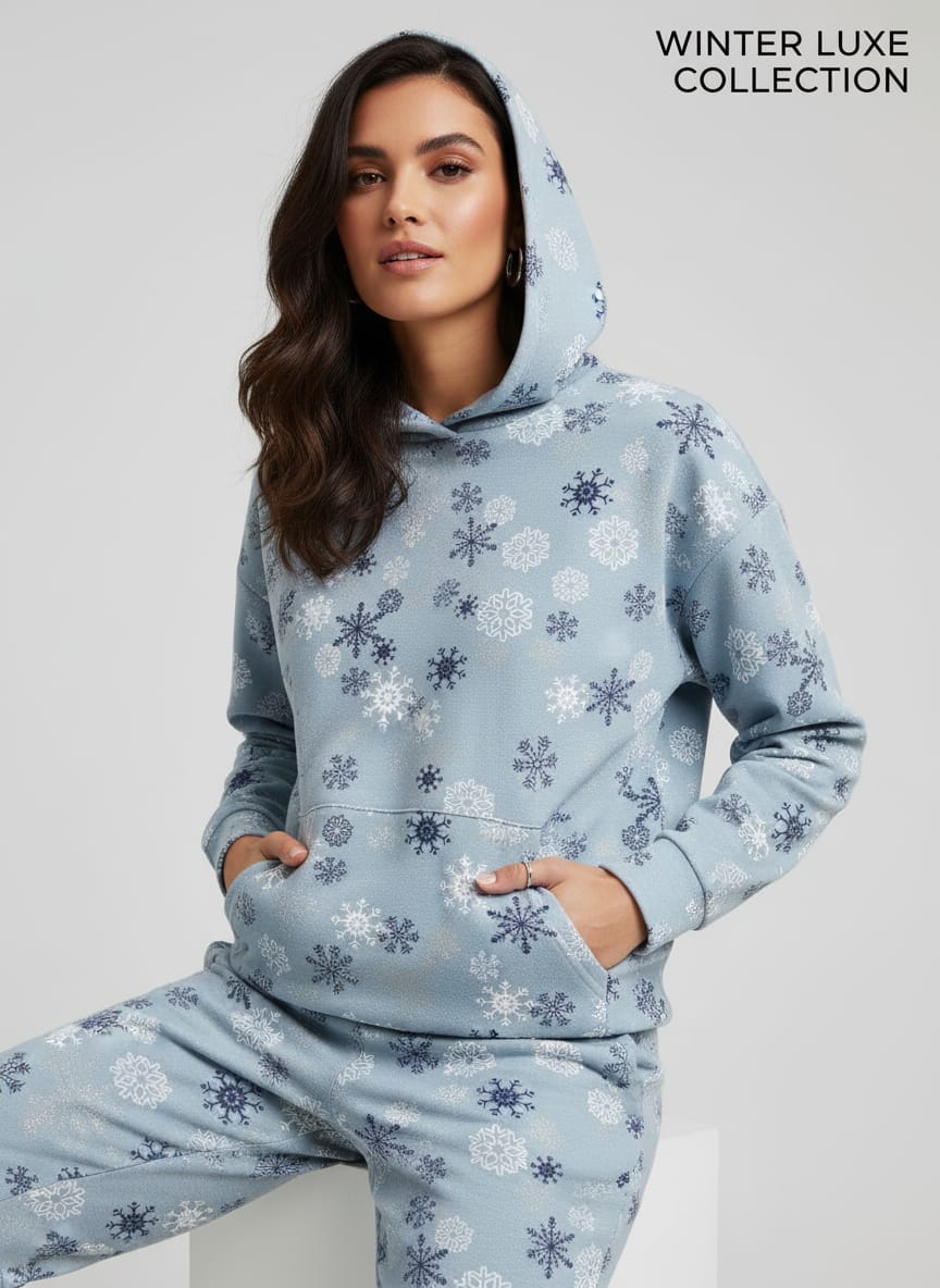 Třpytivé vločky Sv. modrošedá Teplákovina 240gr. ❄️