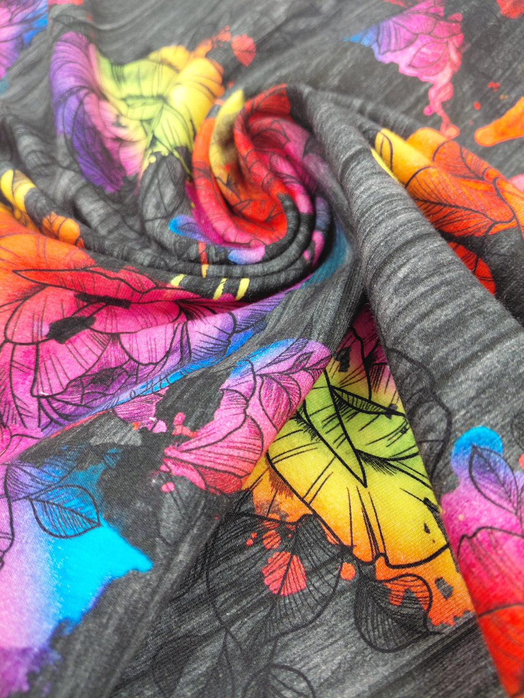 Růže neon Teplákovina 240gr.