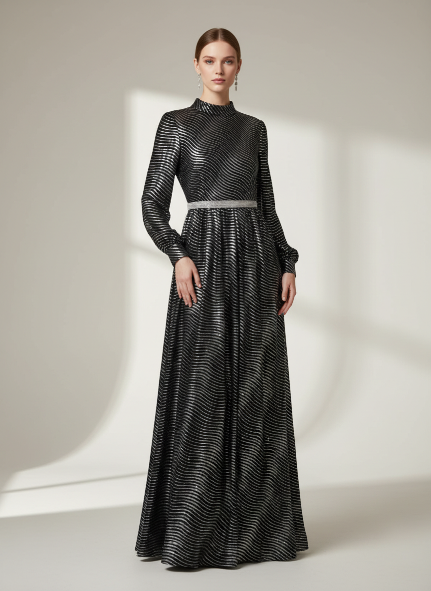 Celá postava modelu v polyesterovém úpletu