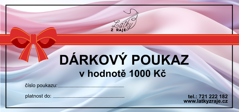 Dárkový poukaz 🎁 500/ 800/ 1000/ 2000 Kč PDF ( e-mailem)